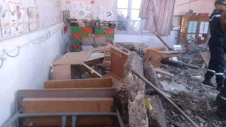 img-6 élèves blessés suite à l’effondrement du plafond d’une classe  d’école à Oran