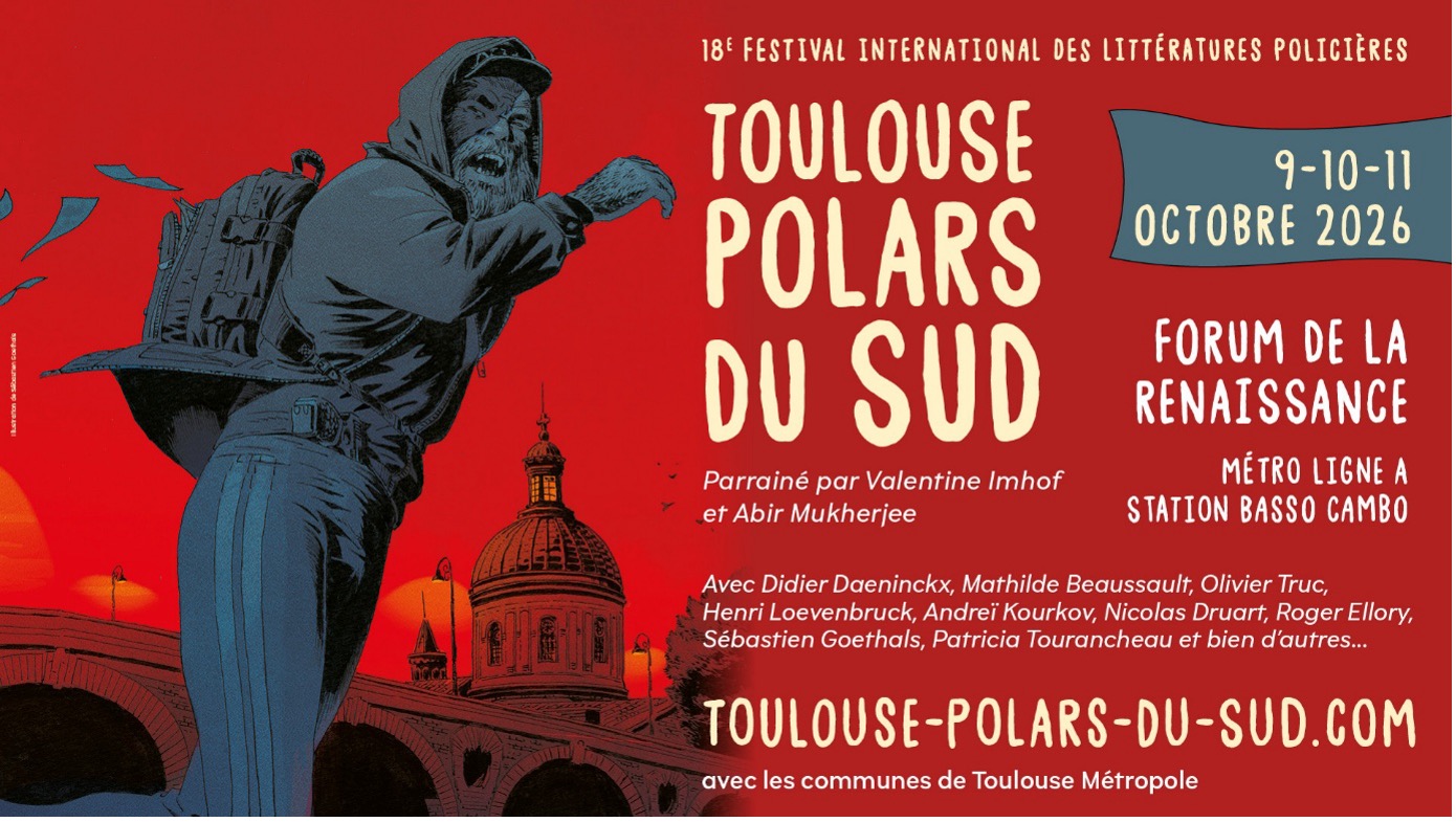 Affiche du festival Toulouse Polars du Sud 2026, consacré à la guerre et aux littératures policières